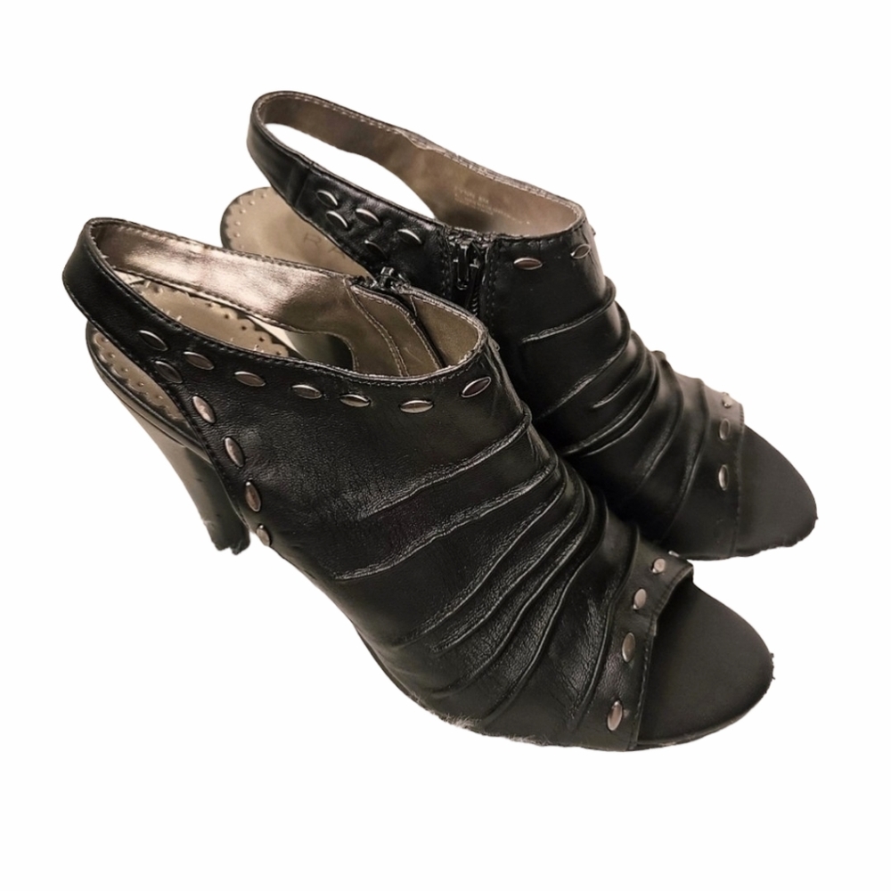 Rampage Faux Leather Heels with Studs -8